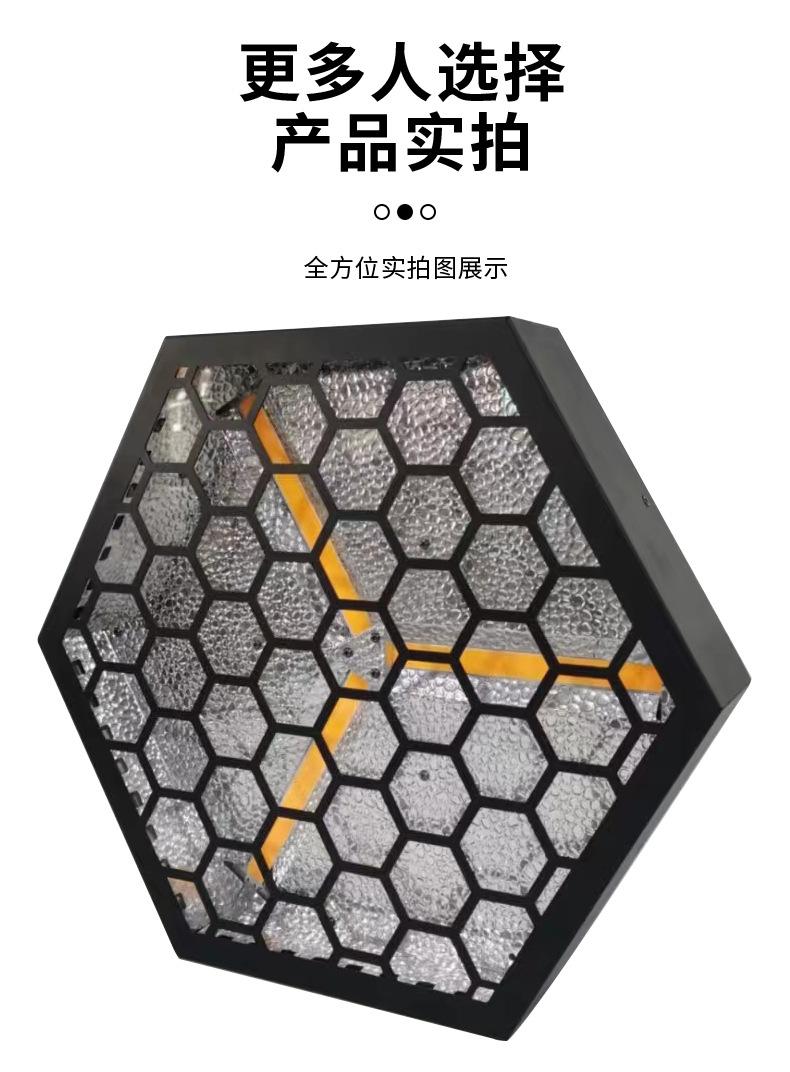 LED big hexagonal retro light